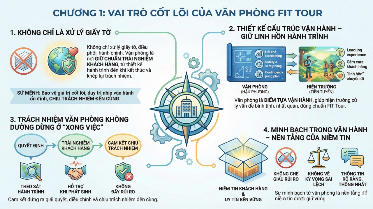 Vai trò cốt lõi của văn phòng FIT Tour